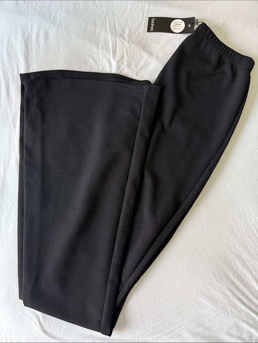 Boohoo Black Men's Elastic Waist Dress Pants